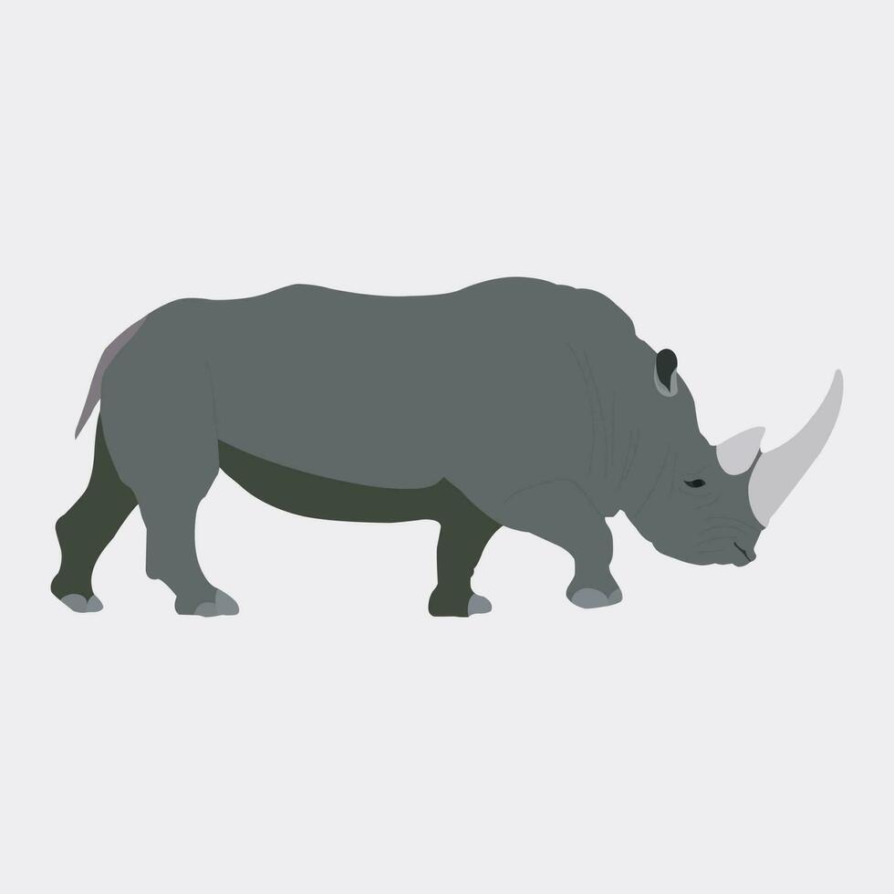 A beautiful rhinoceros vector art work.