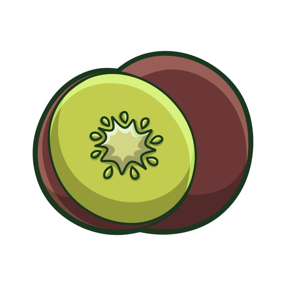gratis vector linda kiwi Fruta mano dibujado estilo