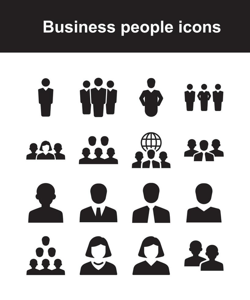 Business people icons vector