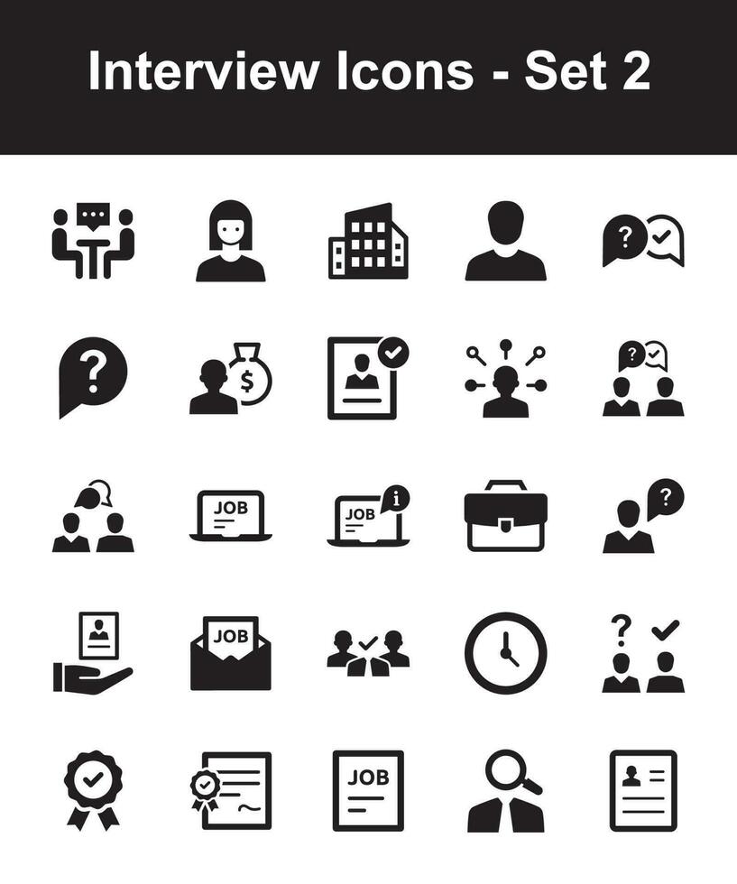 Interview Icons - Set 2 vector