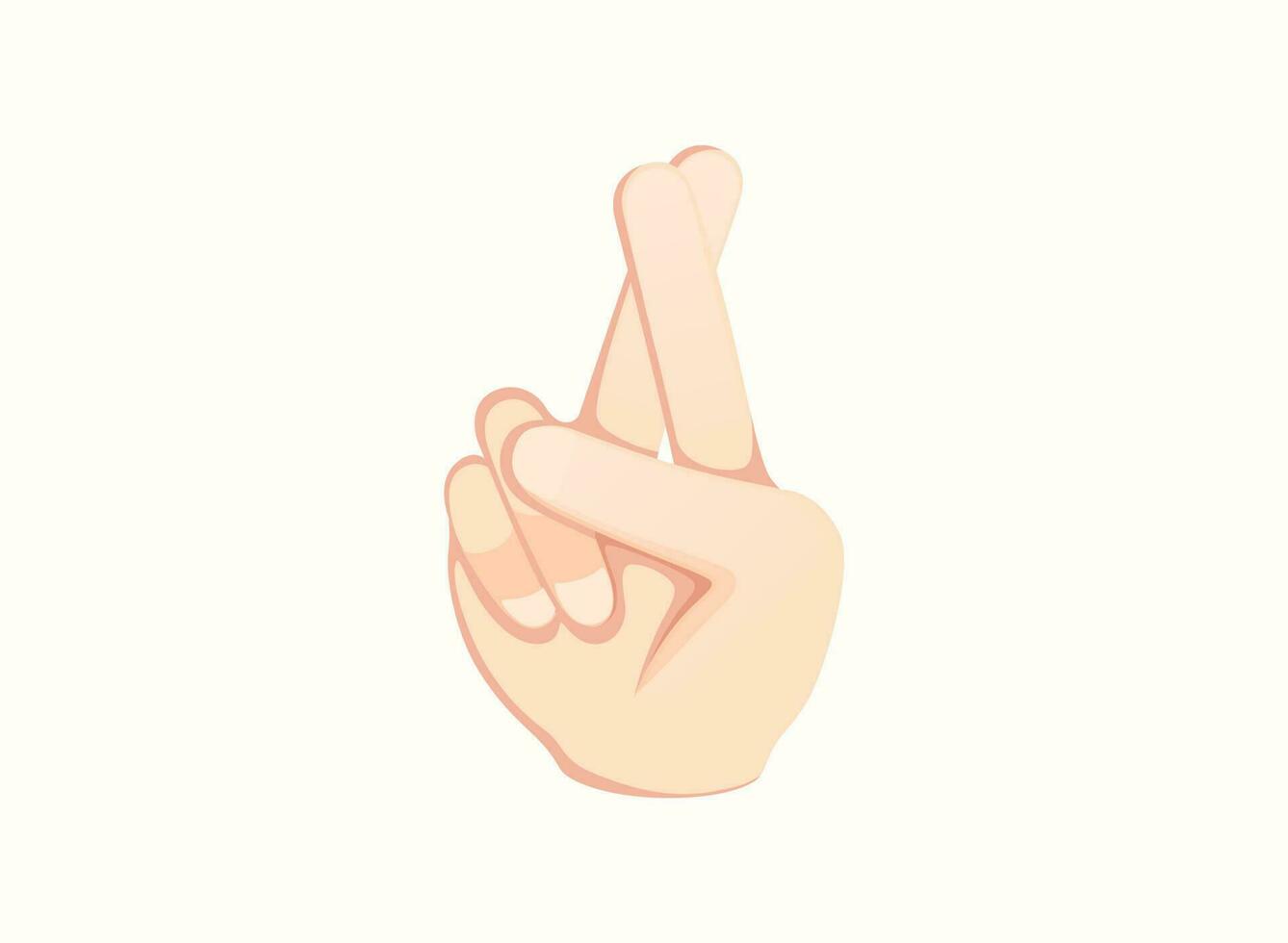 Crossed fingers icon. Hand gesture emoji vector illustration