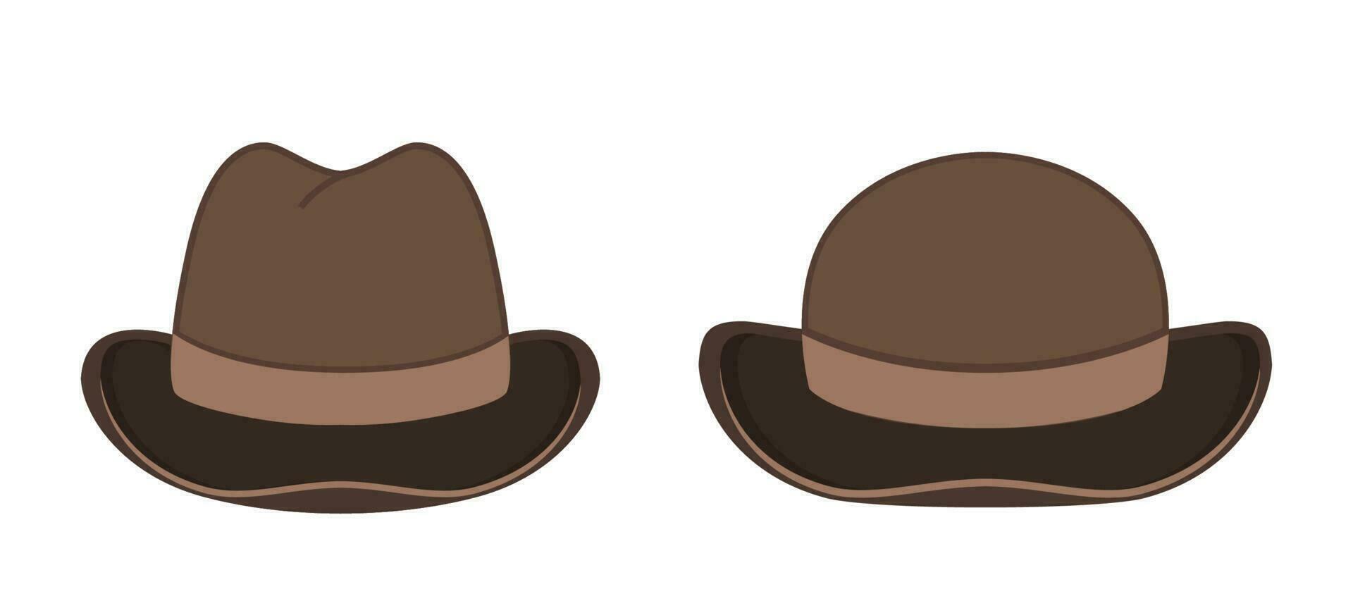 Set of retro hats vector illustration