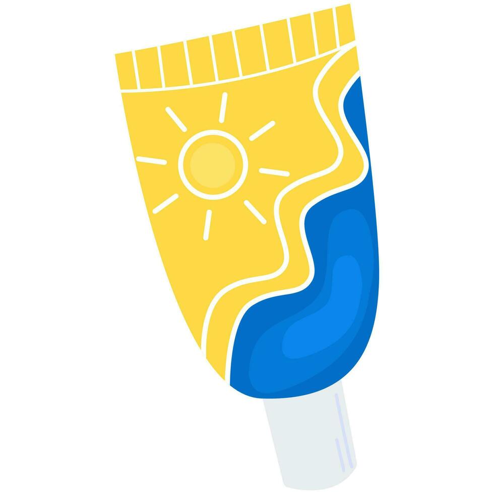 Sunscreen cream. Skin care routine.Sunscreen moisturizer, sunblock, skin protection and UV rays blocking concept. vector