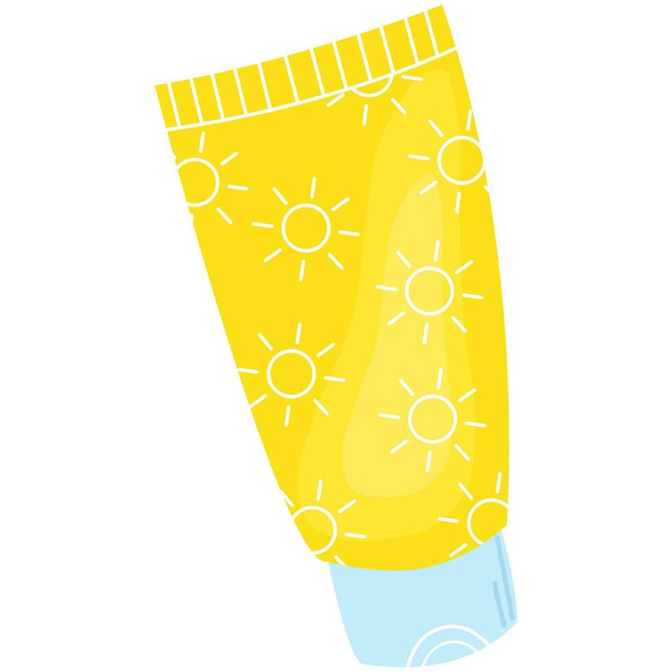 Sunscreen cream. Skin care routine.Sunscreen moisturizer, sunblock, skin protection and UV rays blocking concept. vector