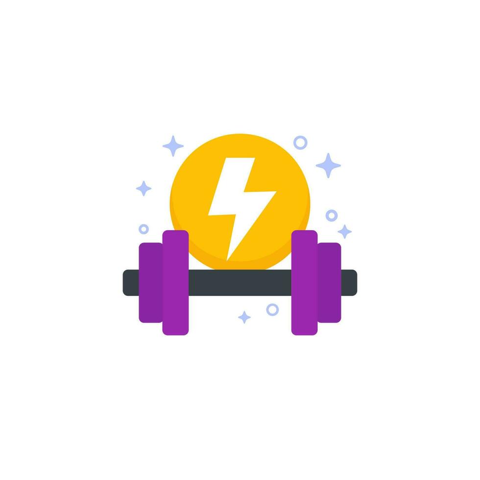 intense workout or training icon, flat vector