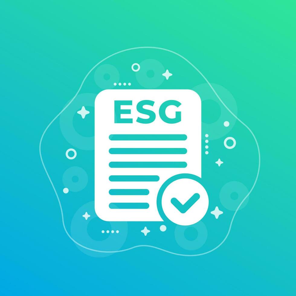 esg documento icono para web vector