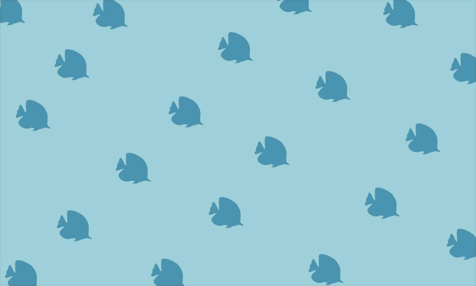 Seafood. Blue fish icon silhouettes pattern. School of fish groups. Vector water print sign. Fishing symbol waves banner. Animals day banner. Cat food.