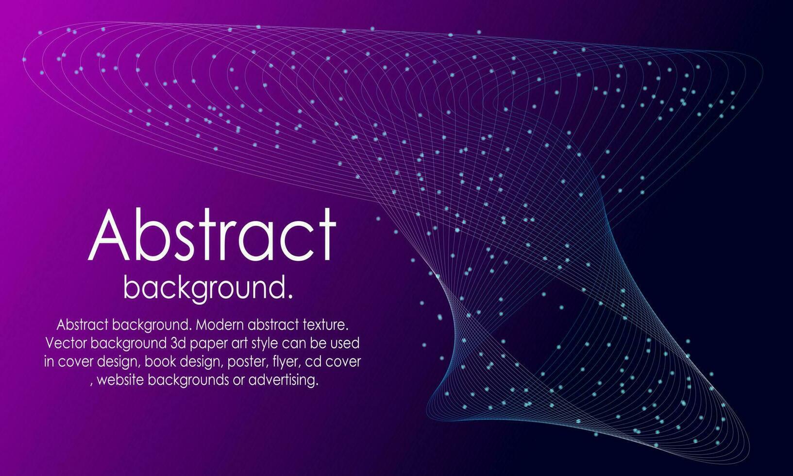 Abstract background with wave lines and dots. Minimal geometric pattern, molecular texture. Graphic background. Science, medicine, technology and network concept. Vector illustration