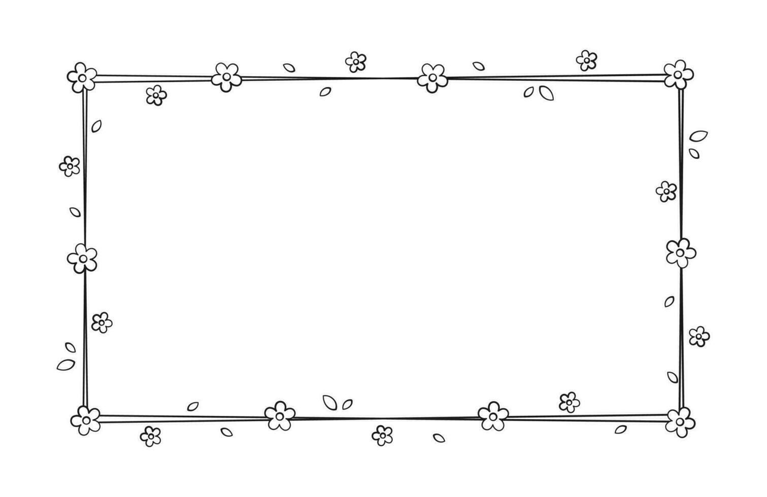 Rectangle Fl Frame Outline Doodle