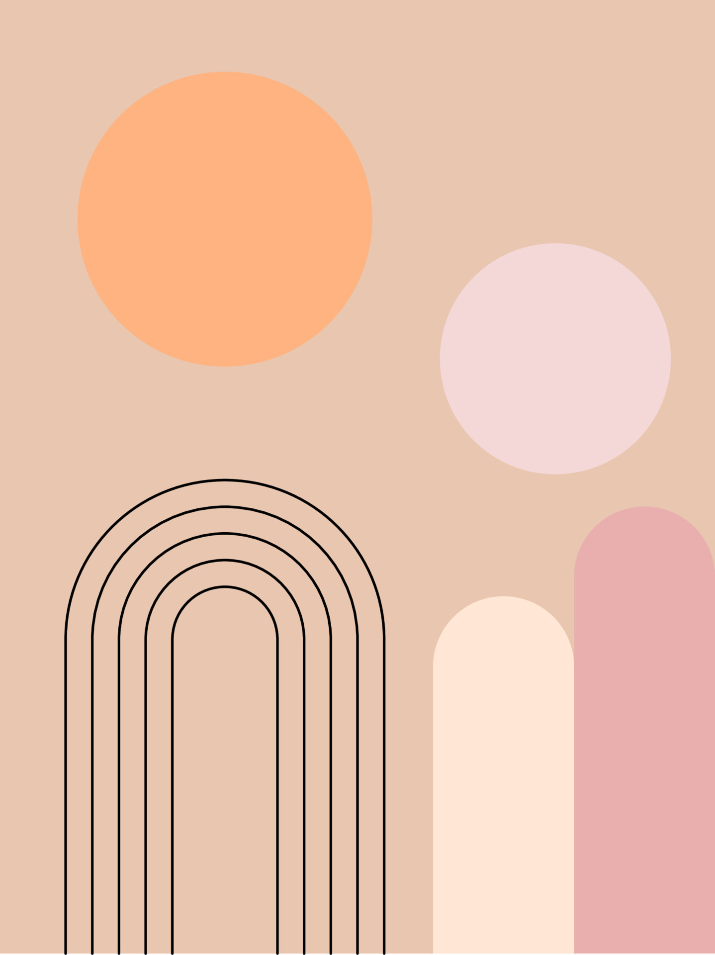 Aesthetic abstract poster, boho display, wall decor, wallpaper, print