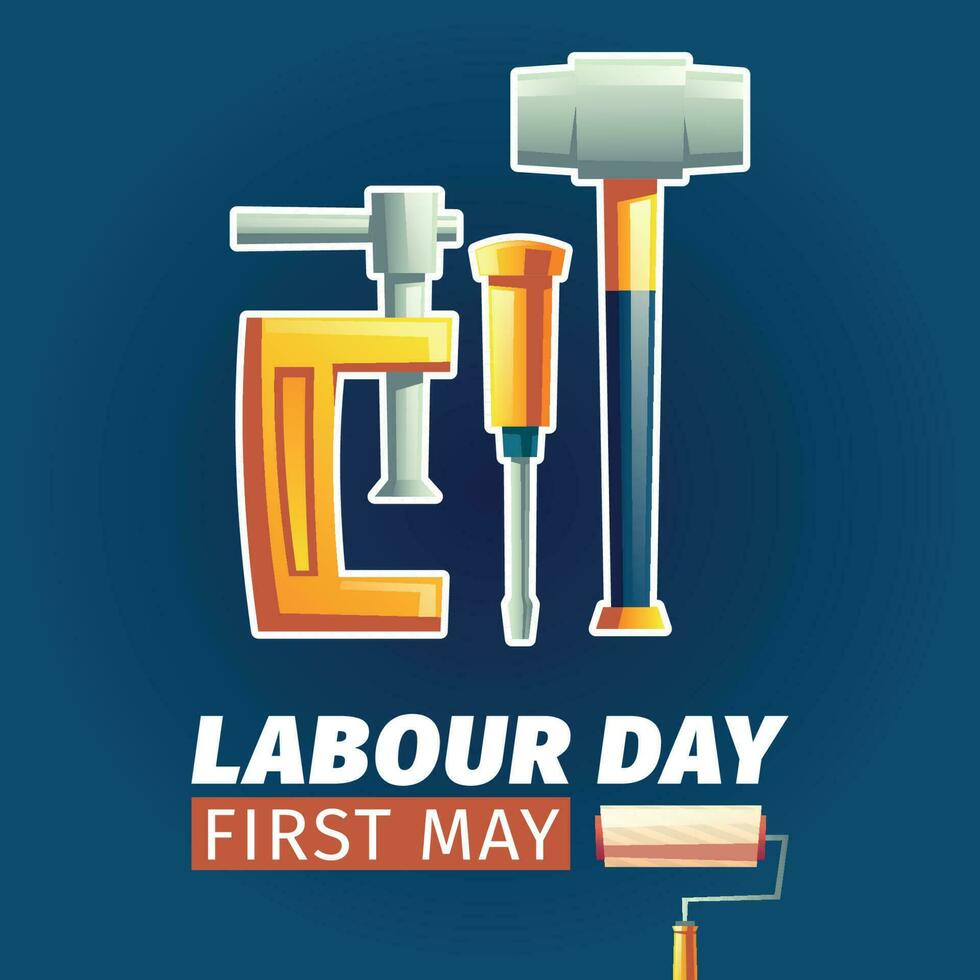 labor day illustration 21 may the labor day of the world vector