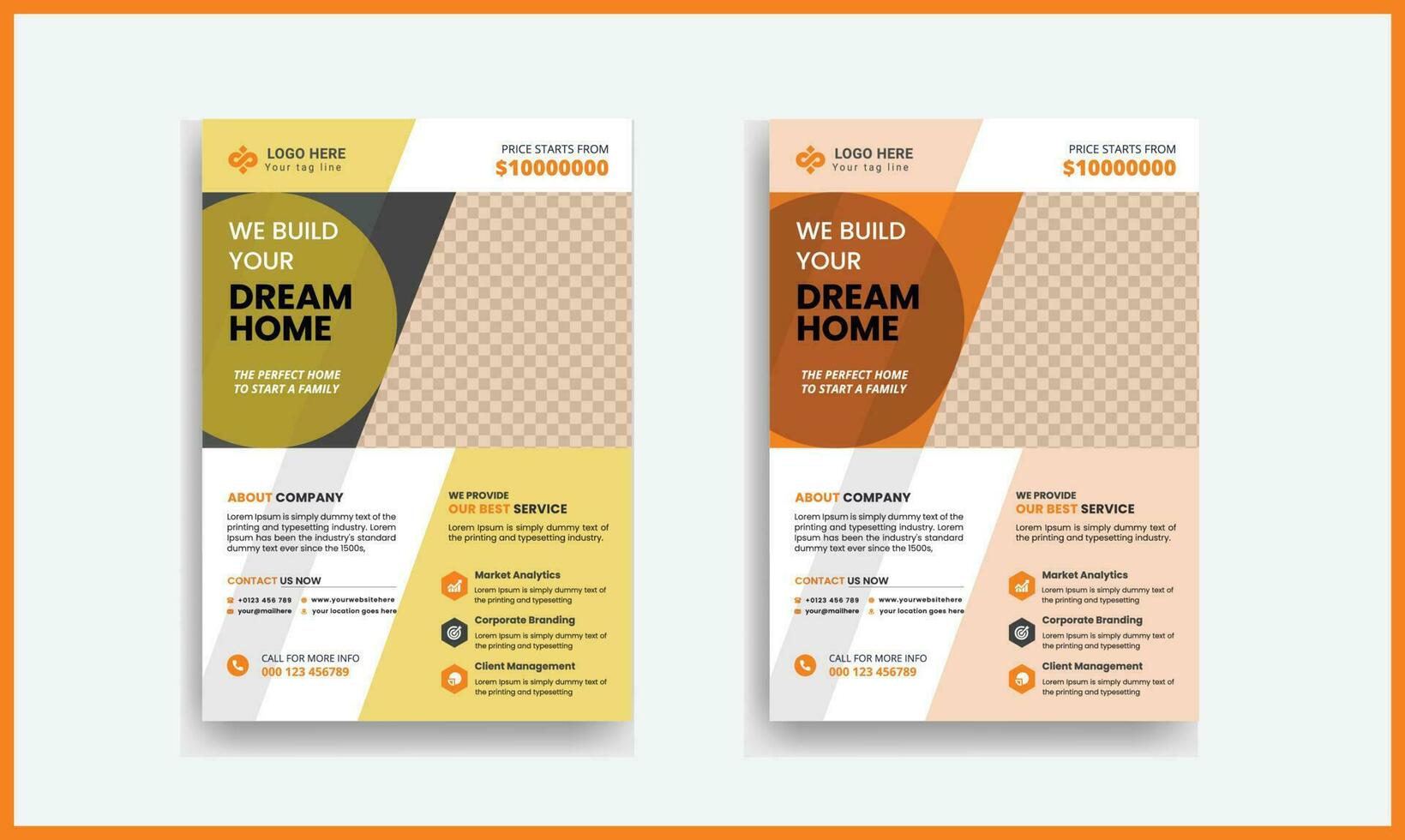 Build Your Dream Home Professional Construction Services and Expertise Flyer Template vector