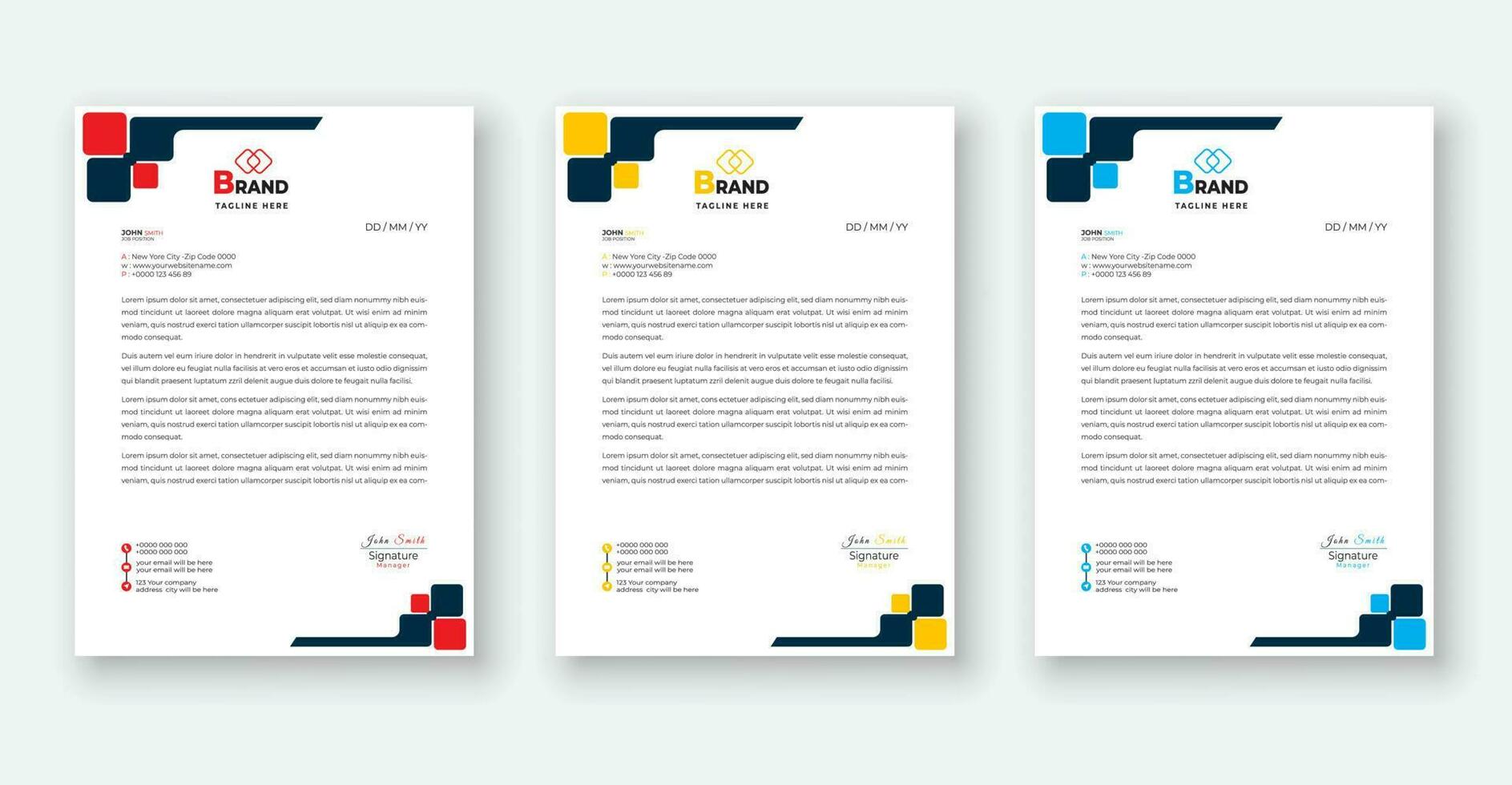 Modern creative clean business letterhead design template corporate letterhead vector illustration.