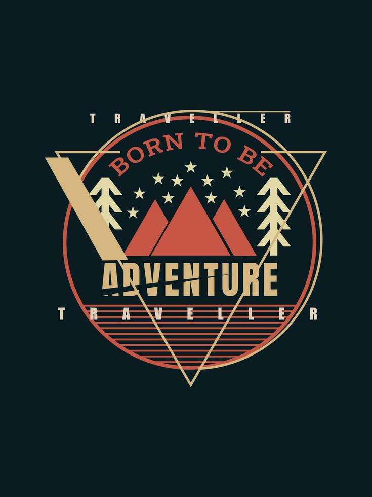 diseño de camiseta de viaje turístico, diseño de camiseta de viaje de aventura vector