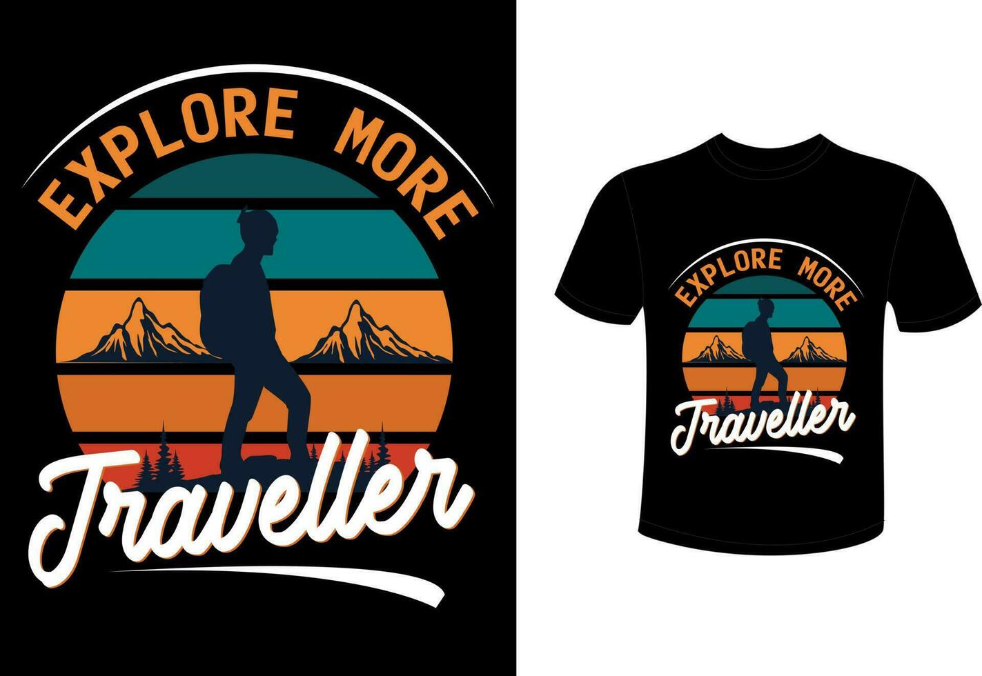 diseño de camiseta de viaje turístico, diseño de camiseta de viaje de aventura vector