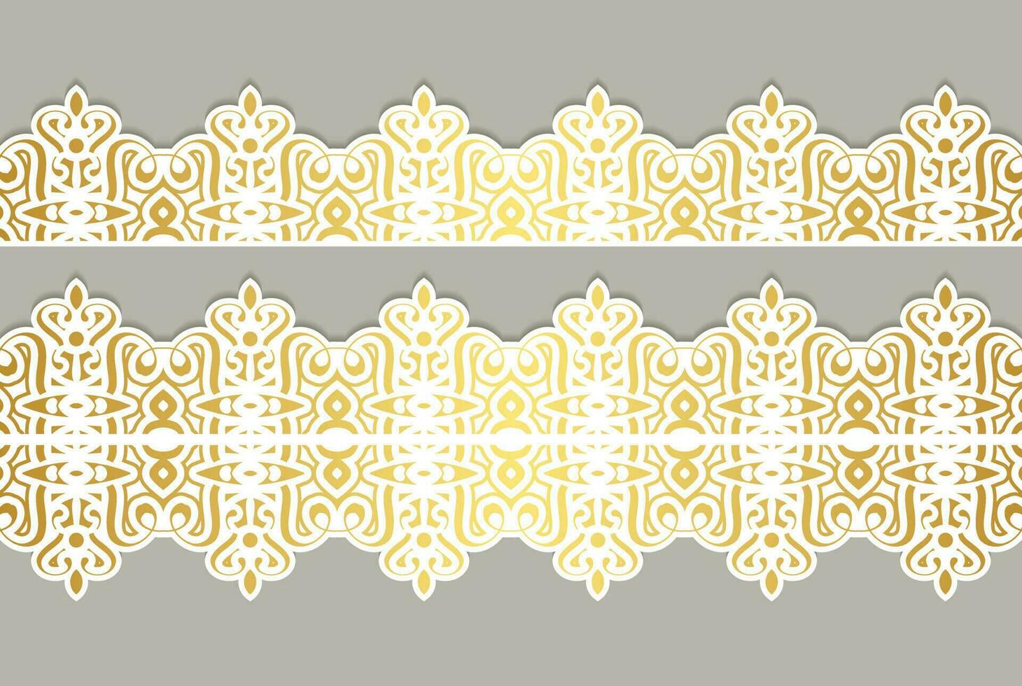Elegant golden ornamental border template vector