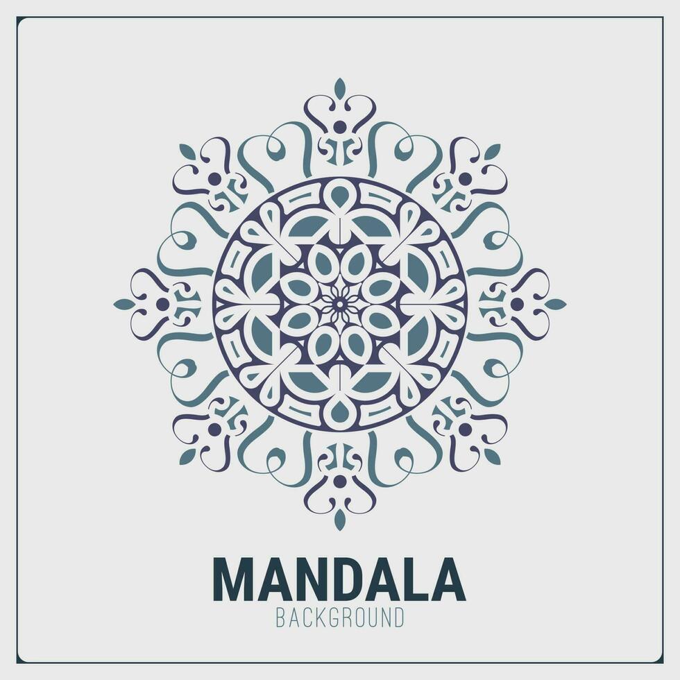 Mandala flat background design template vector