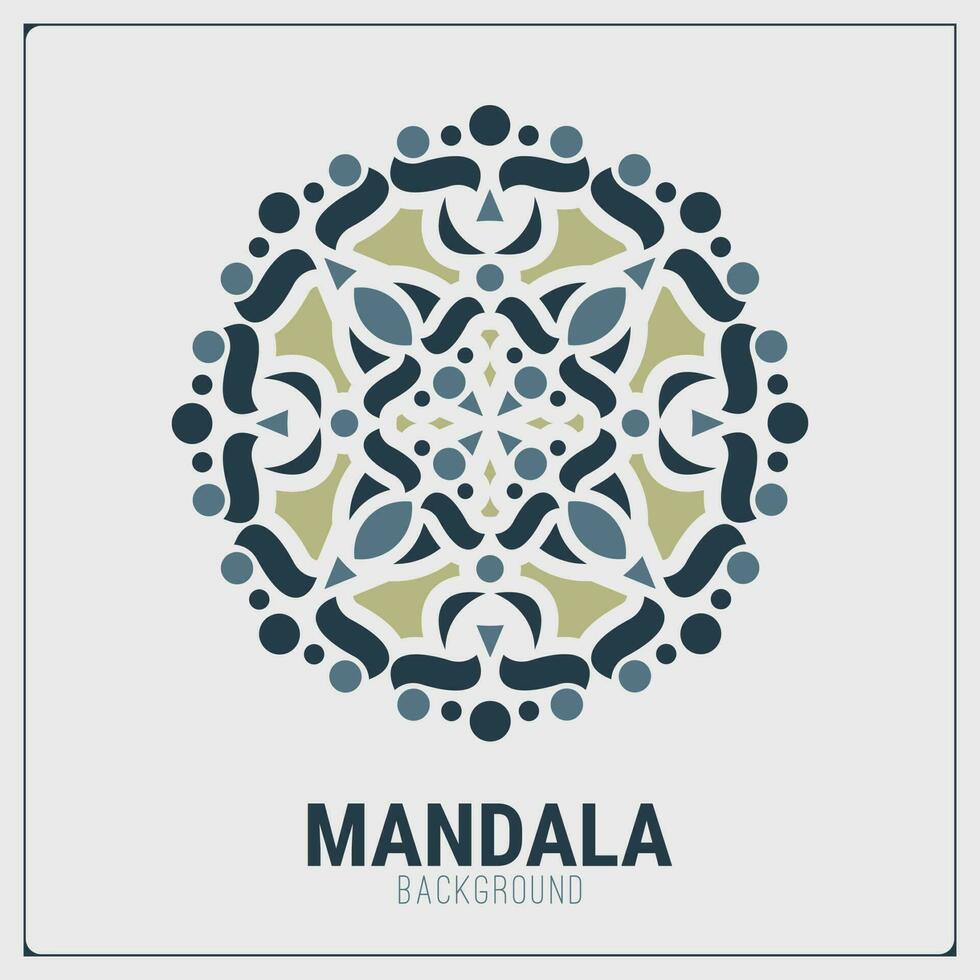 Mandala flat background design template vector