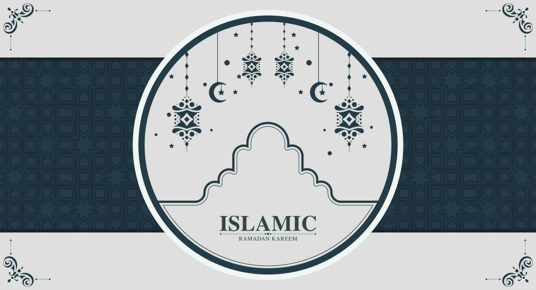 Elegant decoration islamic background vector
