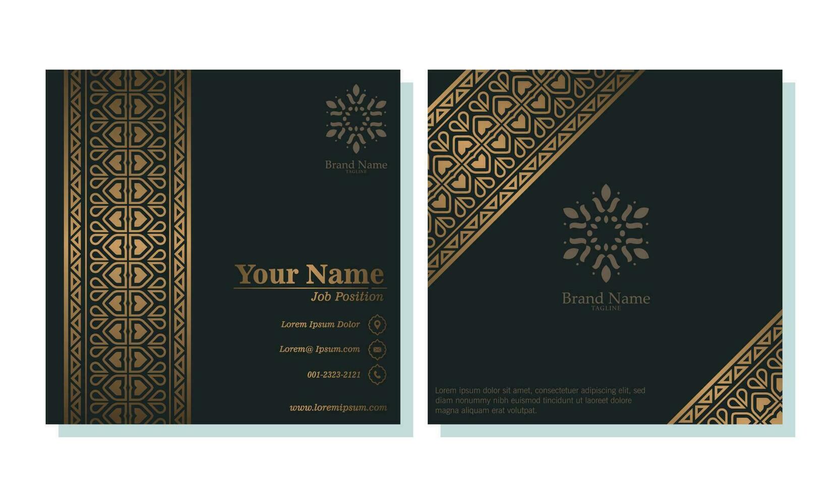Luxury ornamental logos and business cards template vector