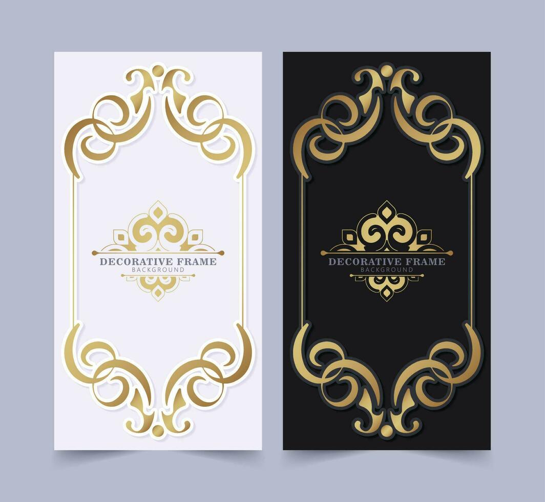 Elegant decorative frame design background vector