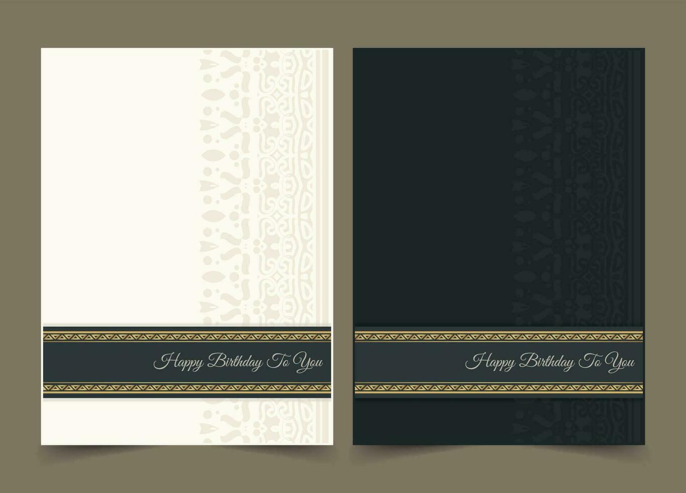 ornament pattern style elegant birthday invitation vector