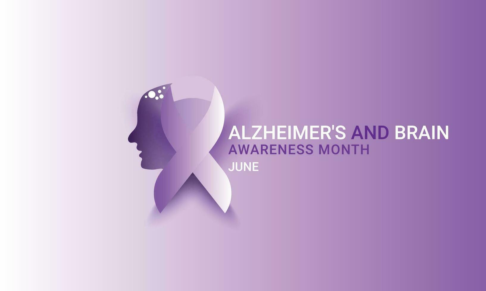 Alzheimer's and Brain awareness month. background, banner, card, poster, template. Vector illustration.