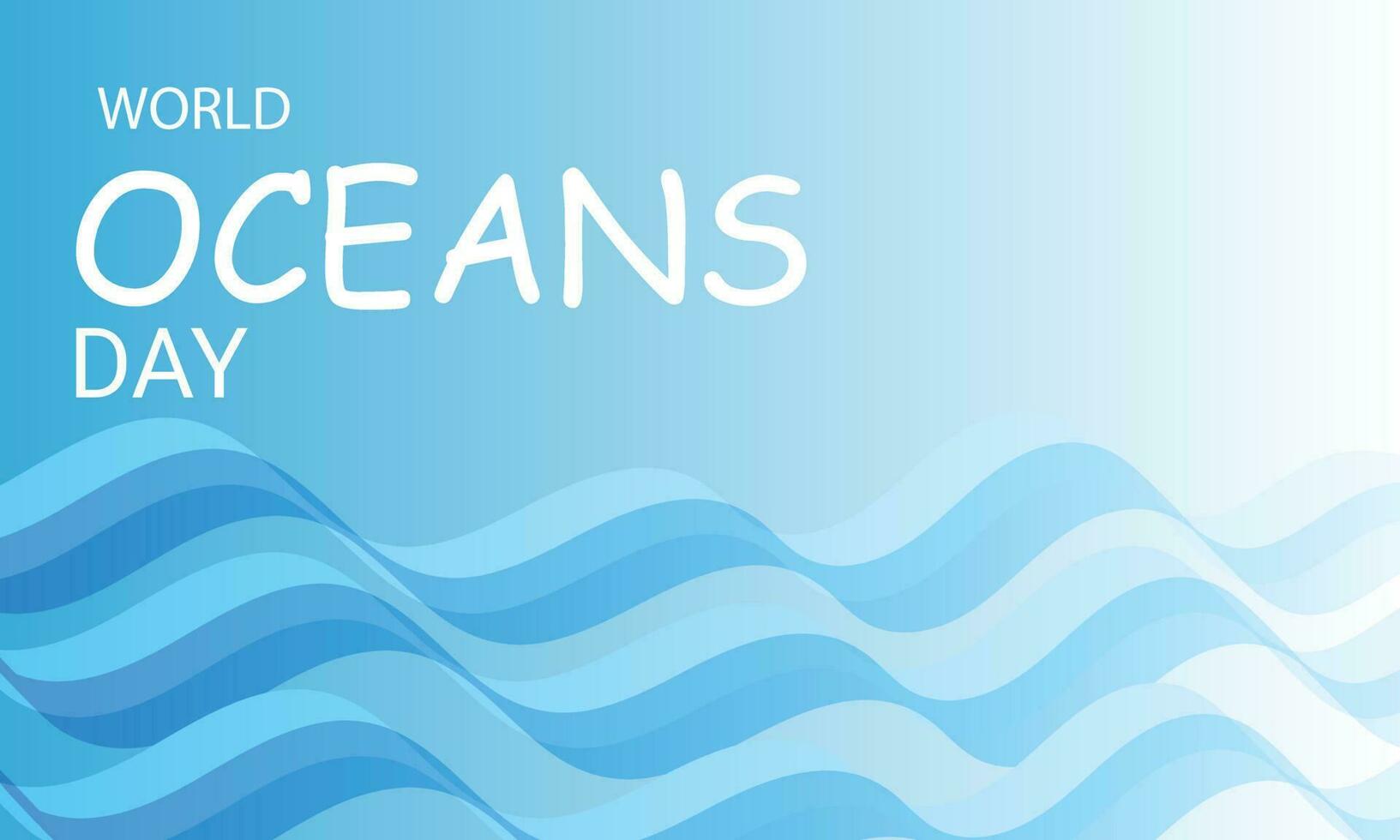 World oceans day. background, banner, card, poster, template. Vector illustration.