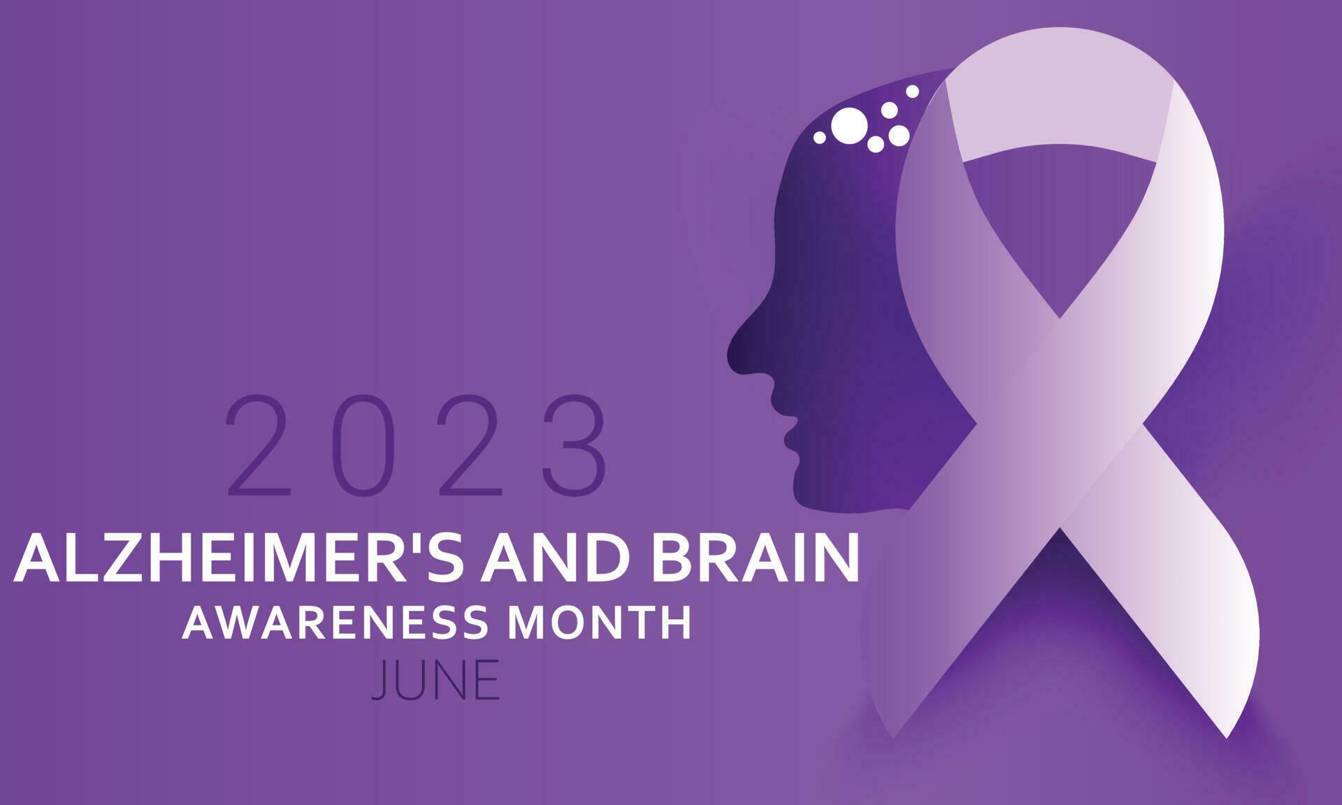 Alzheimer's and Brain awareness month. background, banner, card, poster