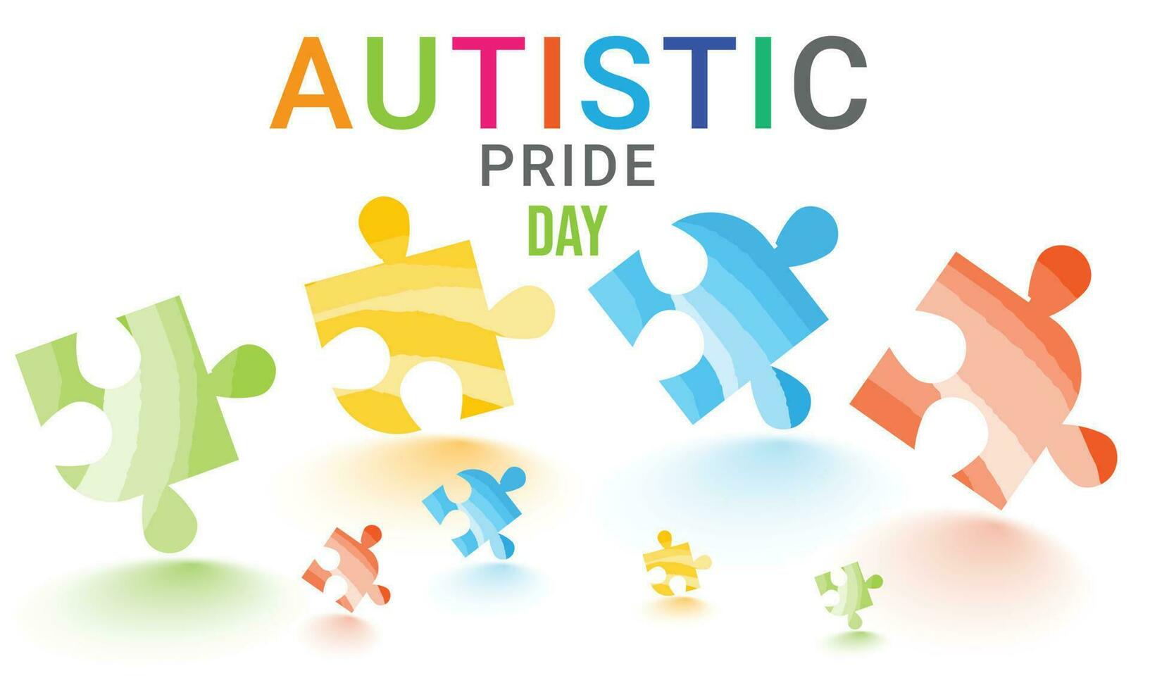 Autistic Pride Day. background, banner, card, poster, template. Vector illustration.