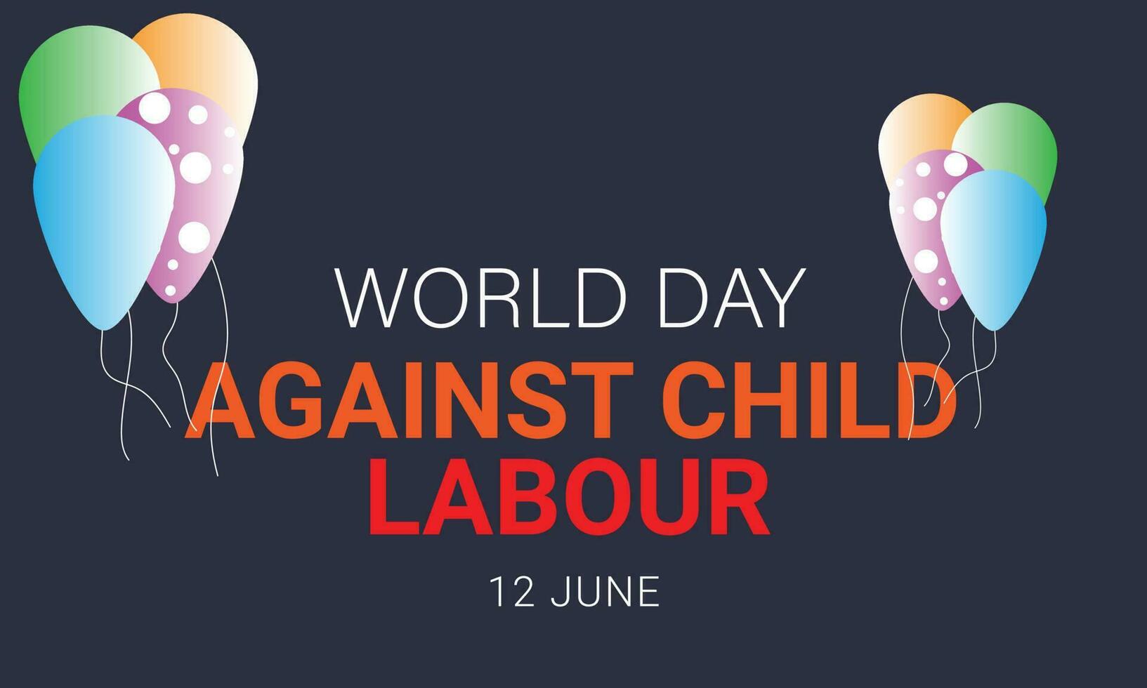 World day against Child Labour. background, banner, card, poster, template. Vector illustration.