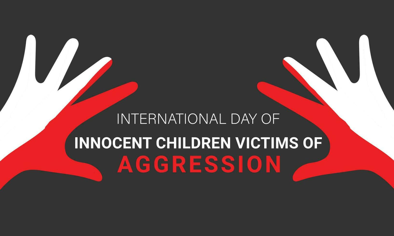 International Day of Innocent Children Victims of Aggression.  background, banner, card, poster, template. Vector illustration.