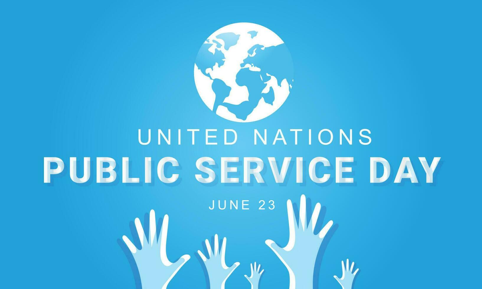 United Nations Public Service Day June 23. background, banner, card, poster, template. Vector