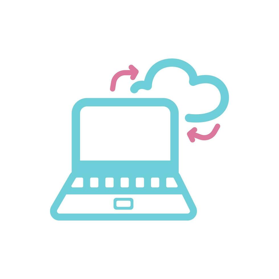 computer cloud icon, storage icon vector