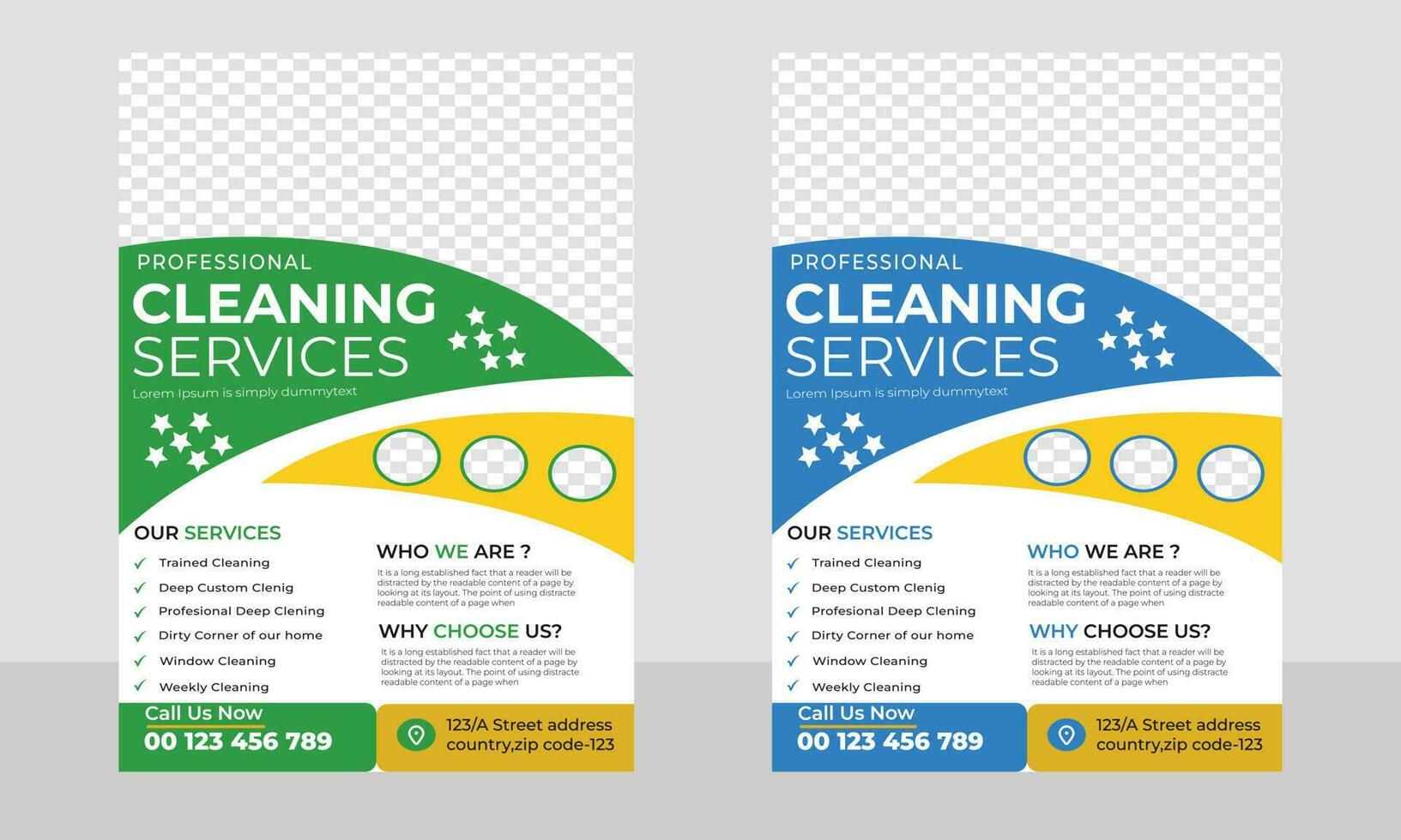Cleaning service flyer template concept design,A4 Size Cleaning service Flyer Design Template vector