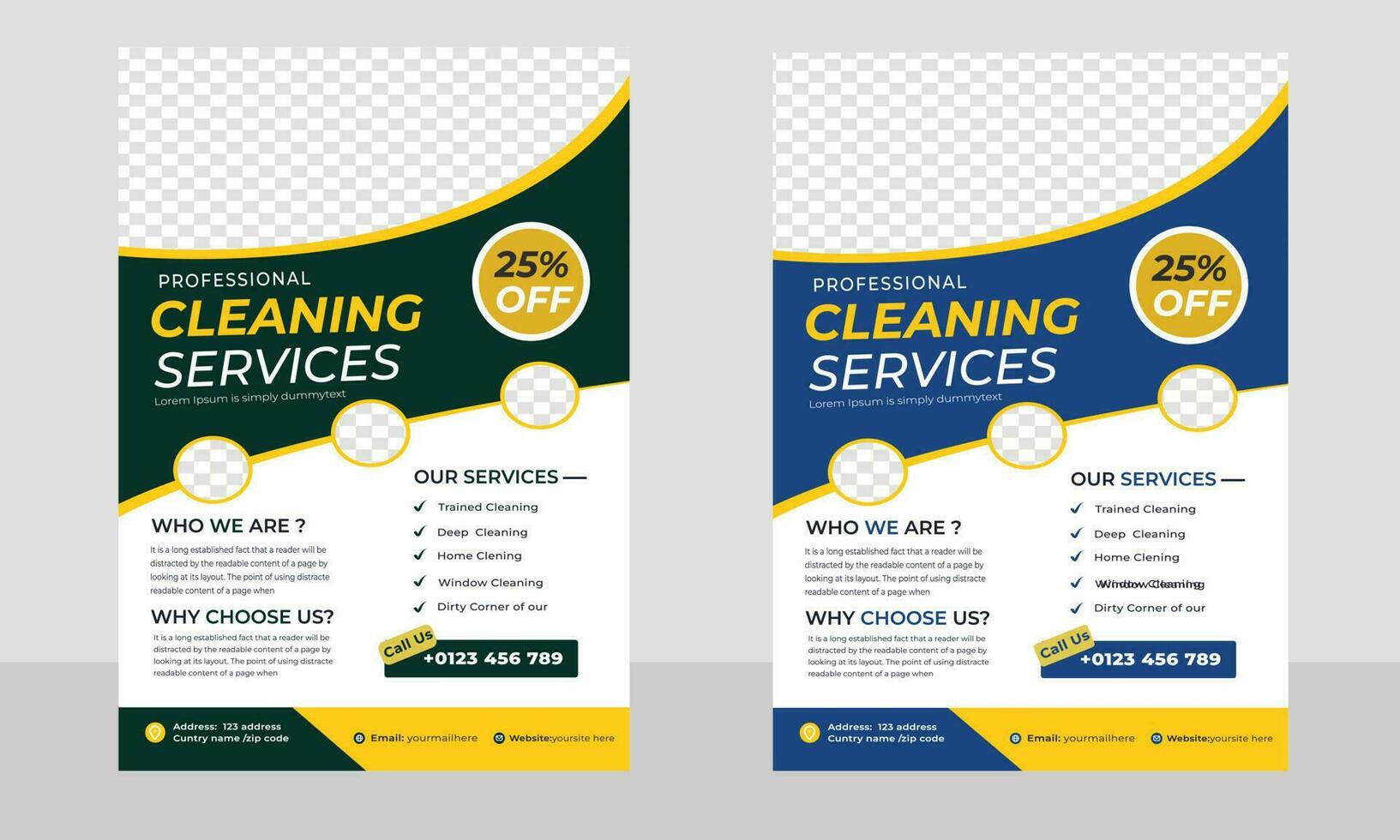Cleaning service flyer Vector and editable flyer design,A4 Size Cleaning service Flyer Design Template