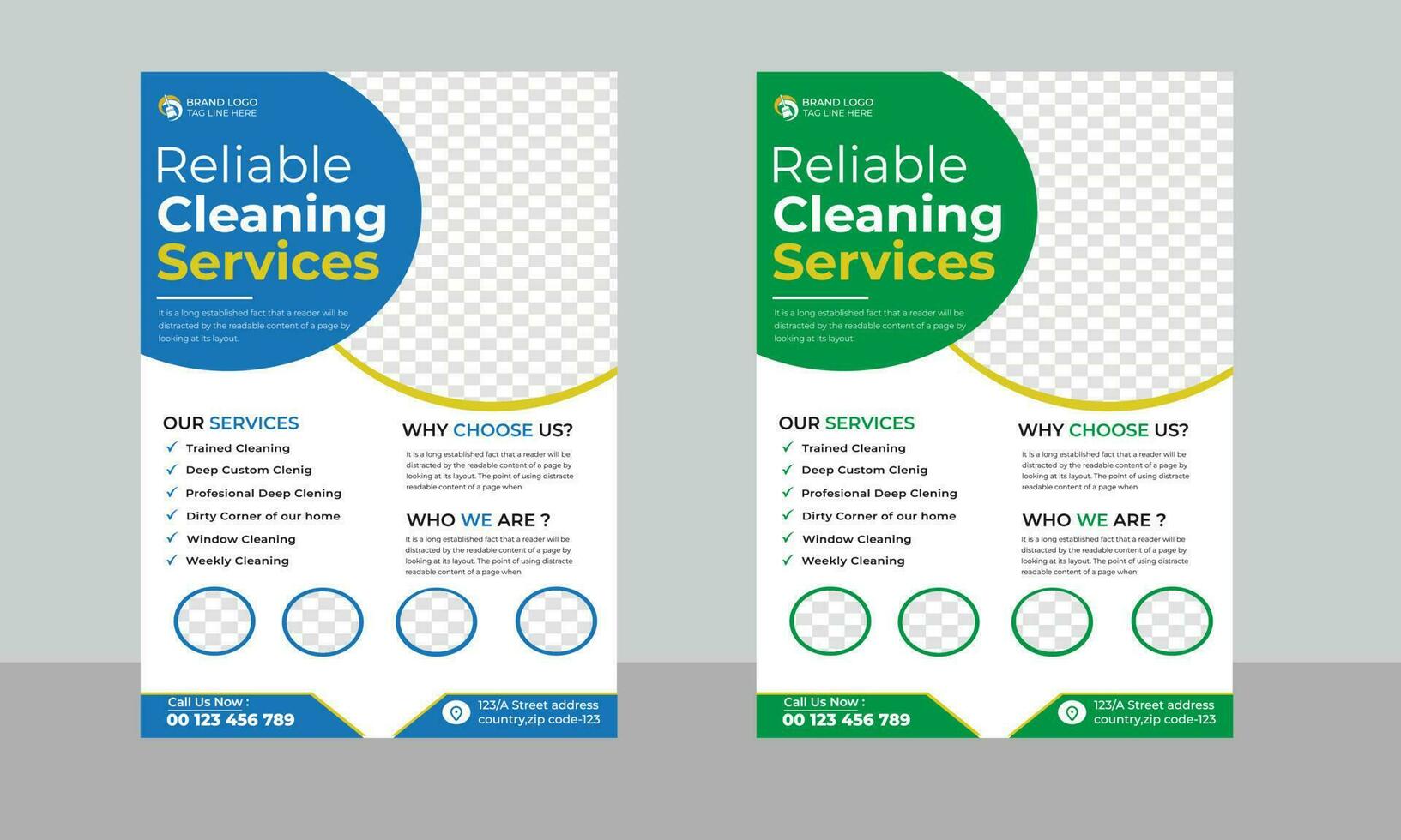 House cleaning services flyer Vector and editable flyer design