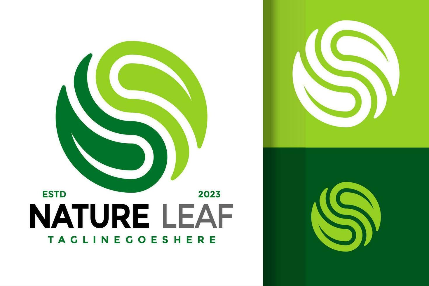 Letter S  Nature Leaf Logo vector icon illustration
