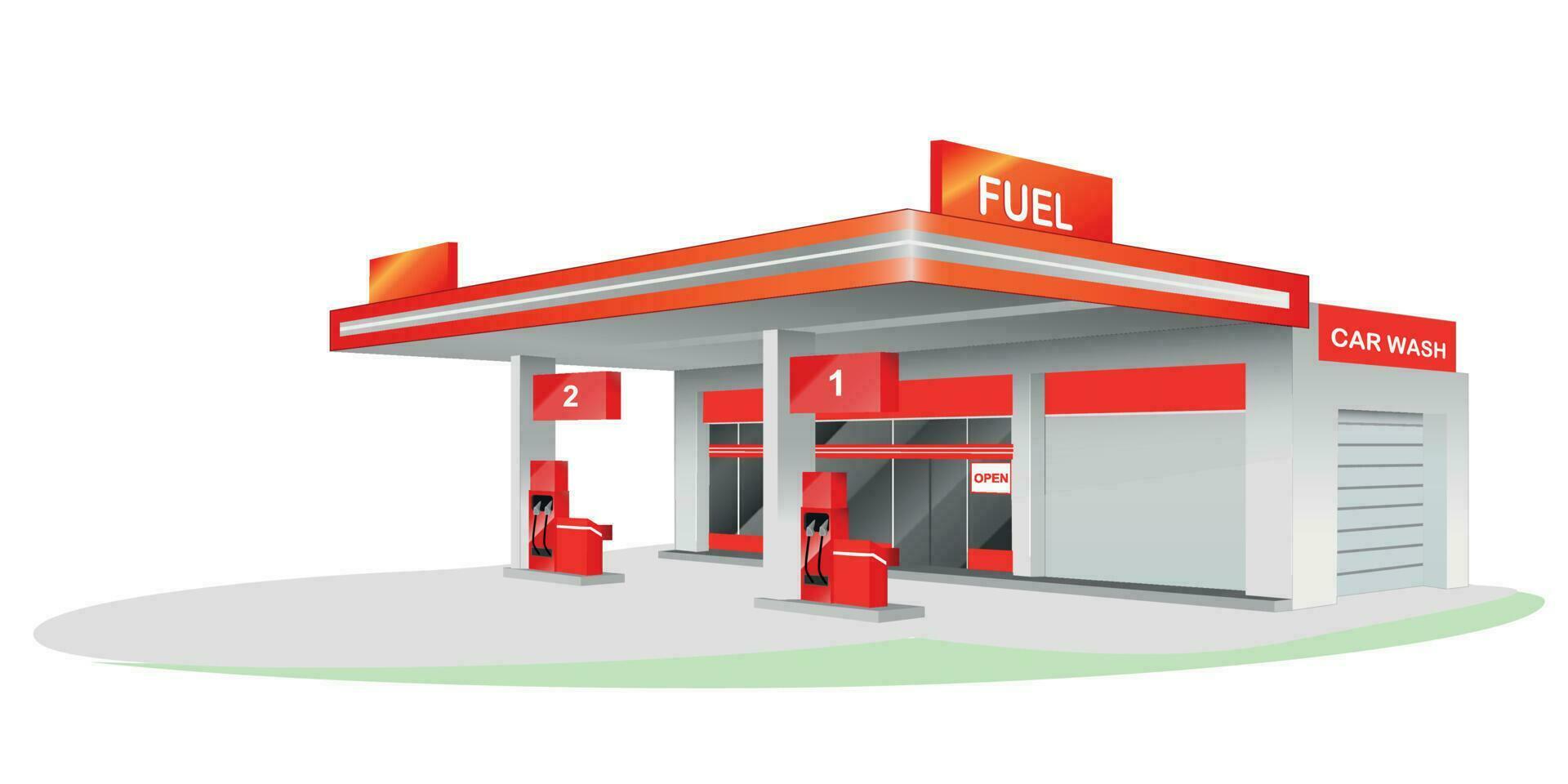 gas estación 3d-01 vector