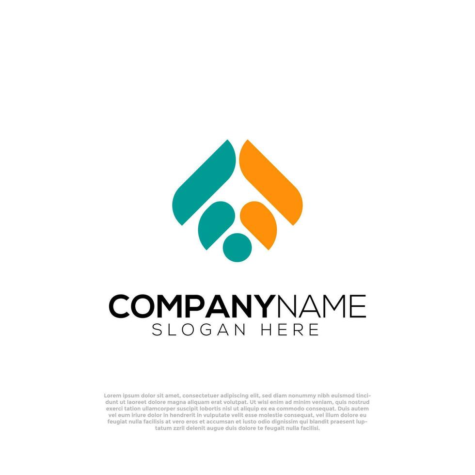 Vector FF or F letter  logo template