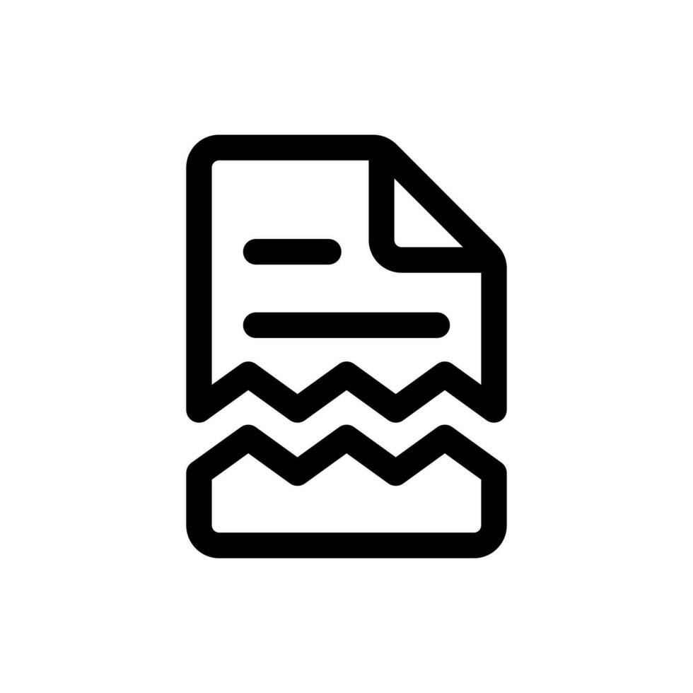 Simple Broken File icon. The icon can be used for websites, print templates, presentation templates, illustrations, etc vector