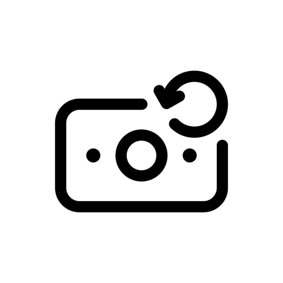 Simple Refund icon. The icon can be used for websites, print templates, presentation templates, illustrations, etc vector