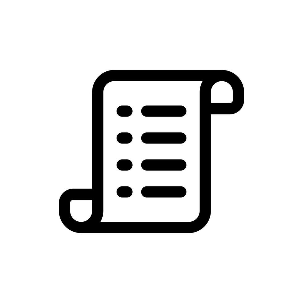 Simple List icon. The icon can be used for websites, print templates, presentation templates, illustrations, etc vector
