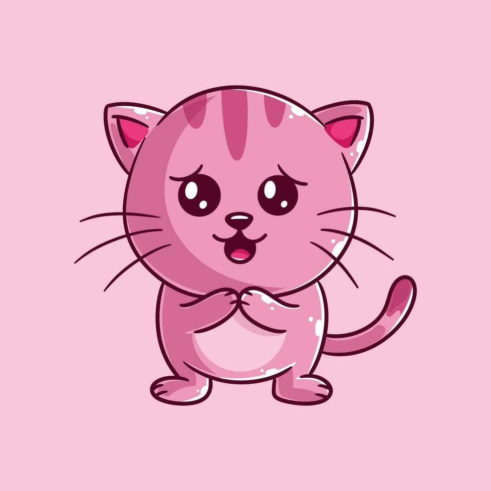 Cute kitten showing sad expression 23891056 Vector Art at Vecteezy