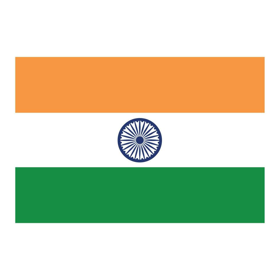 India's Independence Day National Flag of India Tricolor August 15th Celebration Vector Illustration