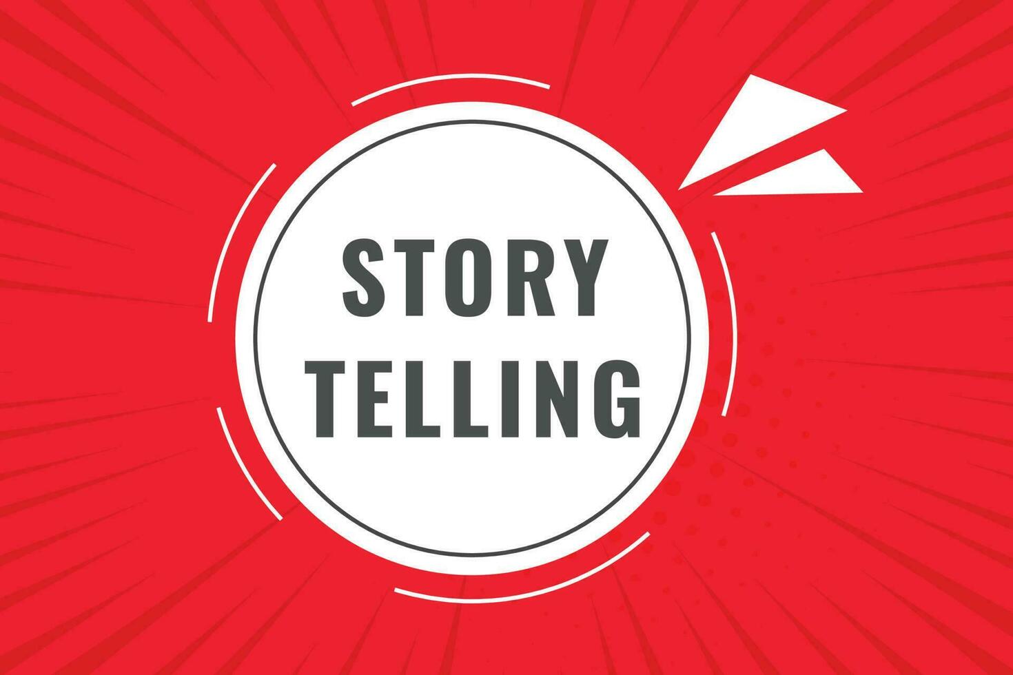 Story Telling Button. Speech Bubble, Banner Label Storytelling vector