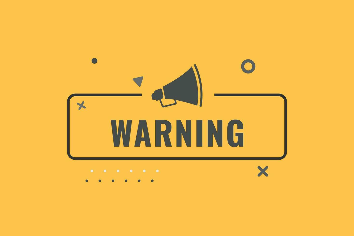 Warning Button. Speech Bubble, Banner Label Warning vector