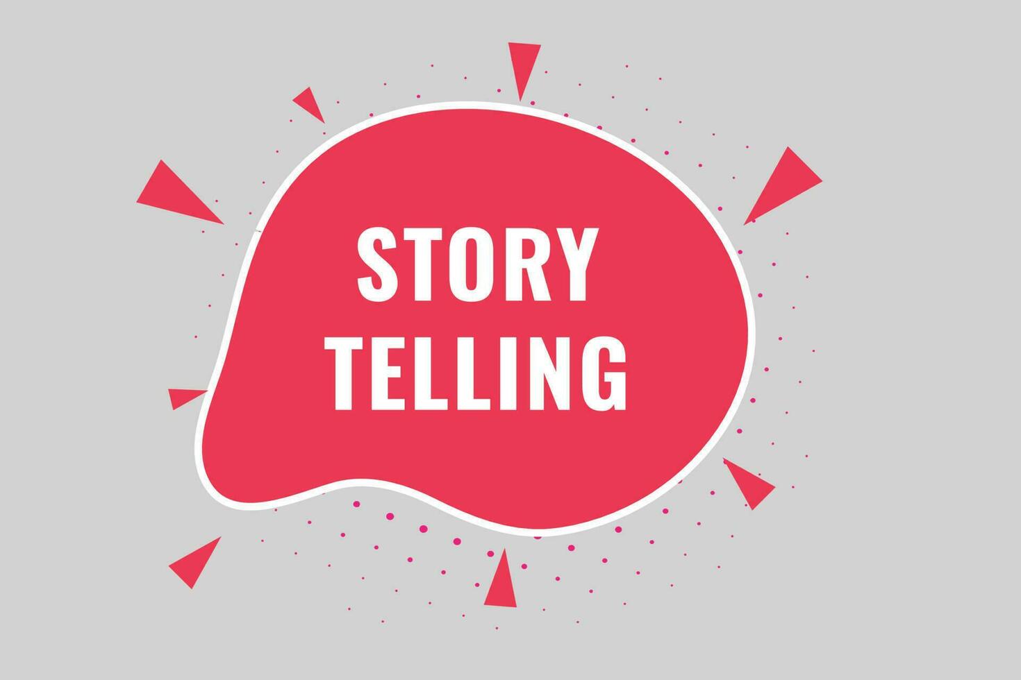 Story Telling Button. Speech Bubble, Banner Label Storytelling vector