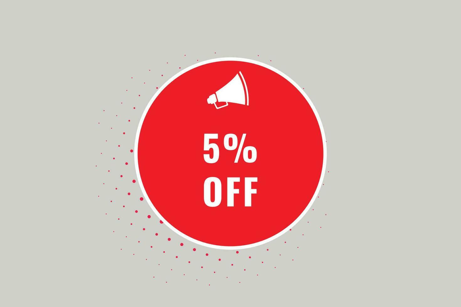 5 off discount Speech Bubble, Banner Label 5 discount vector