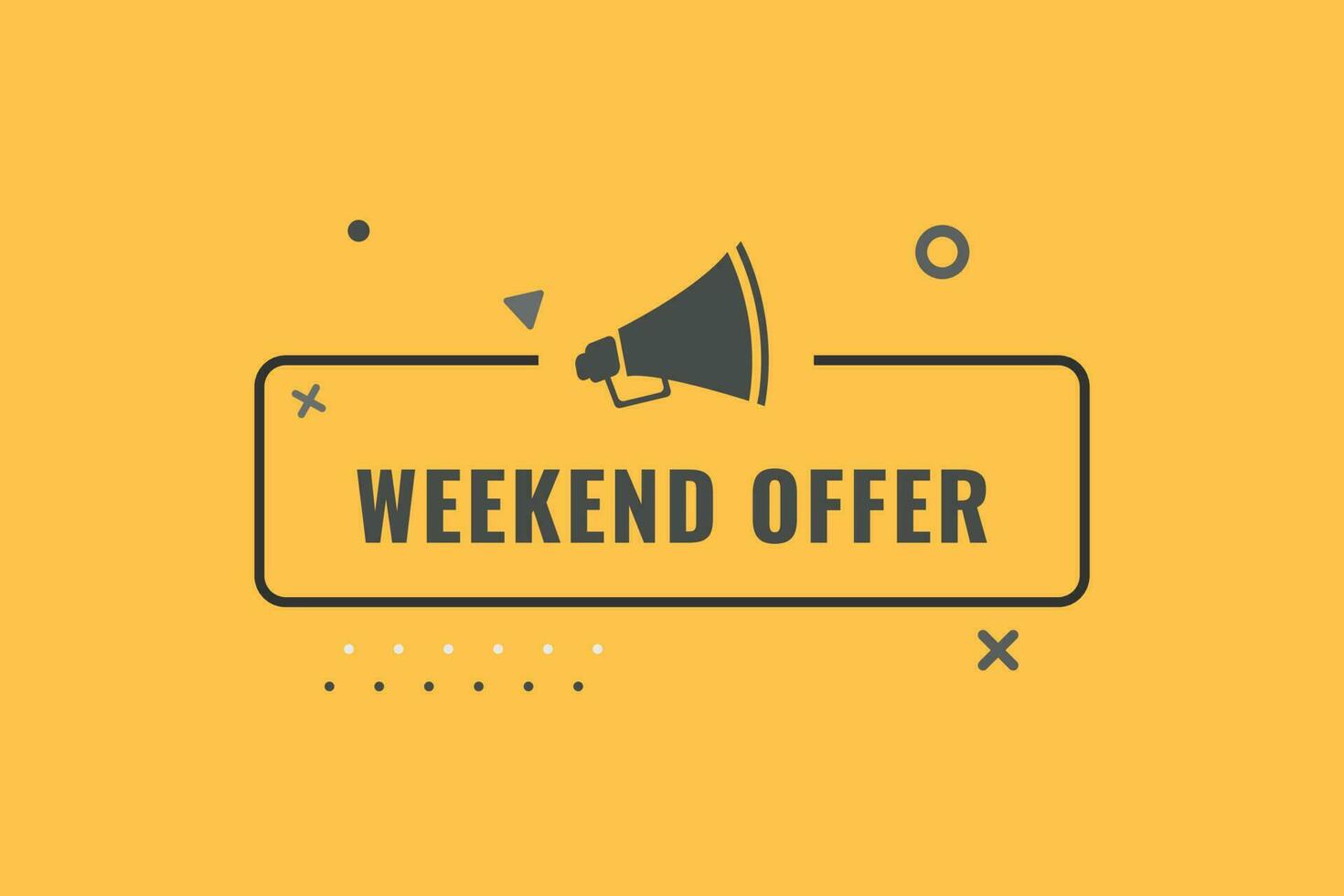 Weekend Offer Button. Speech Bubble, Banner Label Weekend Offer vector